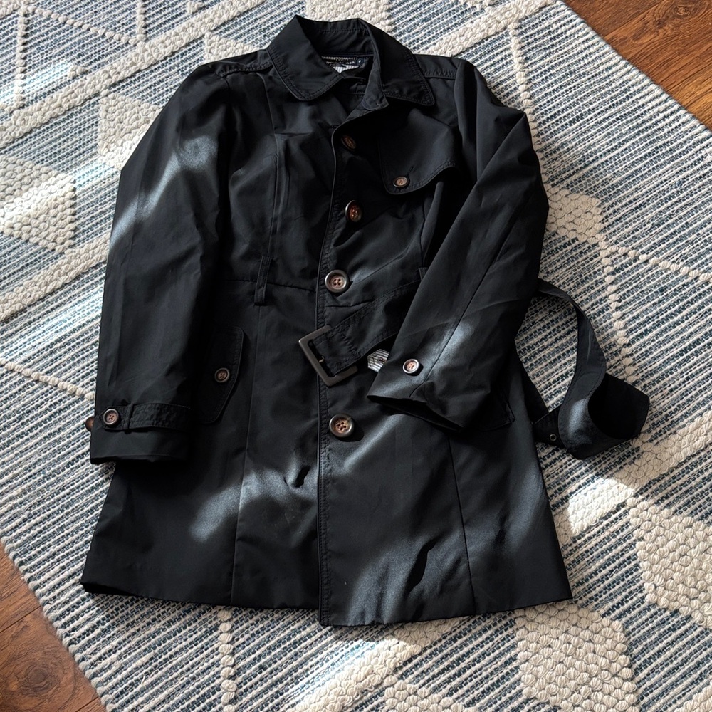 Tommy Hilfiger Elegant Black Trench Coat